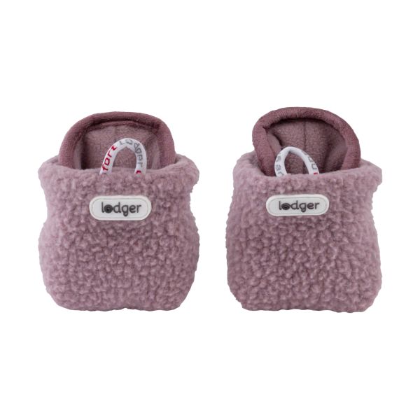 Lodger Chaussons - 3 à 6 mois - Polaire Teddy - Rose