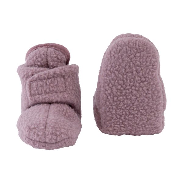 Lodger Chaussons - 3 à 6 mois - Polaire Teddy - Rose