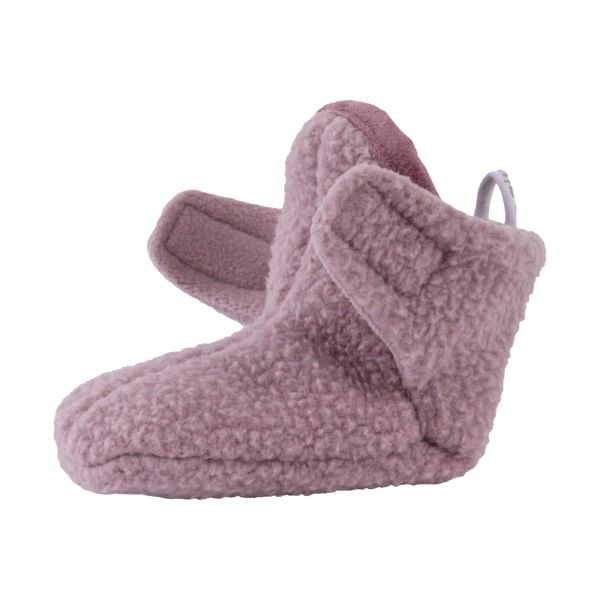 Lodger Chaussons - 3 à 6 mois - Polaire Teddy - Rose