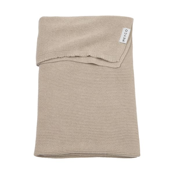 Meyco Basic Gebreide Deken - 75 x 100 cm - Sand Meyco Basic Gebreide Deken - 75 x 100 cm - Sand