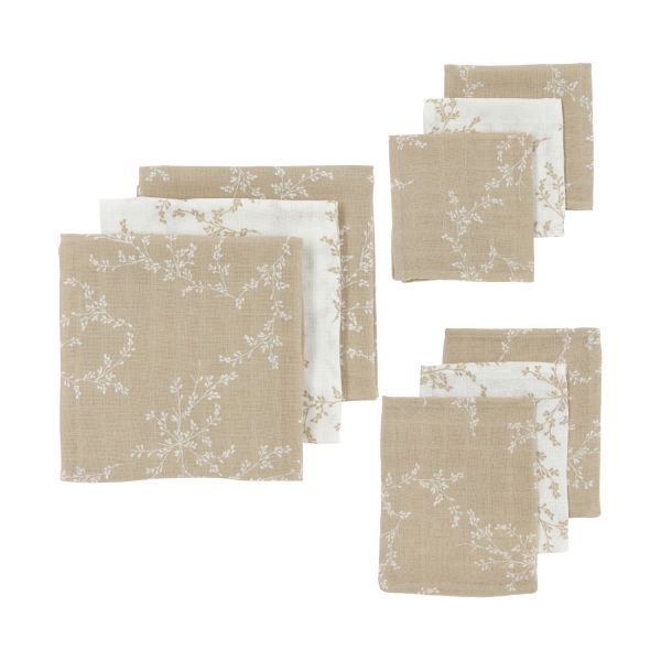 Meyco Starterset tetra Branches Sand (9-Pack) Meyco Starterset tetra Branches Sand (9-Pack)