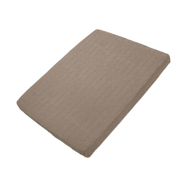 Meyco Deluxe Jacquard Chevron Boxmatrashoeslaken - 75 x 95 cm - Dark Taupe  