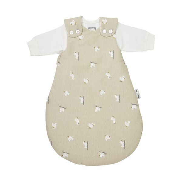 Meyco Duck 3-delige Slaapzak - 50/56 cm - Jersey - Soft Sand Meyco Duck 3-delige Slaapzak - 50/56 cm - Jersey - Soft Sand