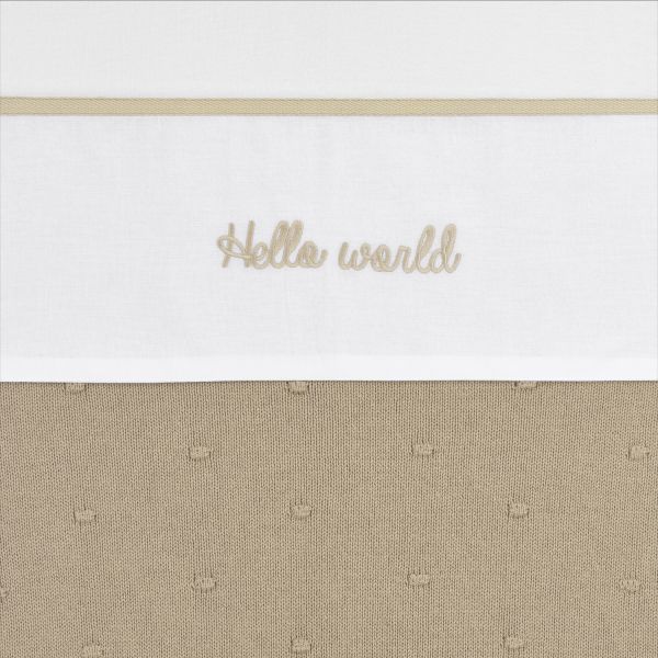 Meyco Wieglaken Hello World Sand 75x100cm Meyco Wieglaken Hello World Sand 75x100cm