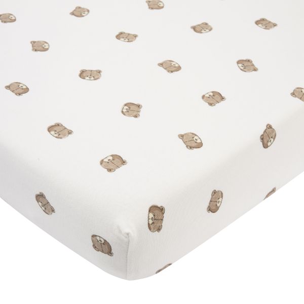 Meyco Bear Hoeslaken - 40 x 80/90 cm - Jersey - Bruin Meyco Bear Hoeslaken - 40 x 80/90 cm - Jersey - Bruin