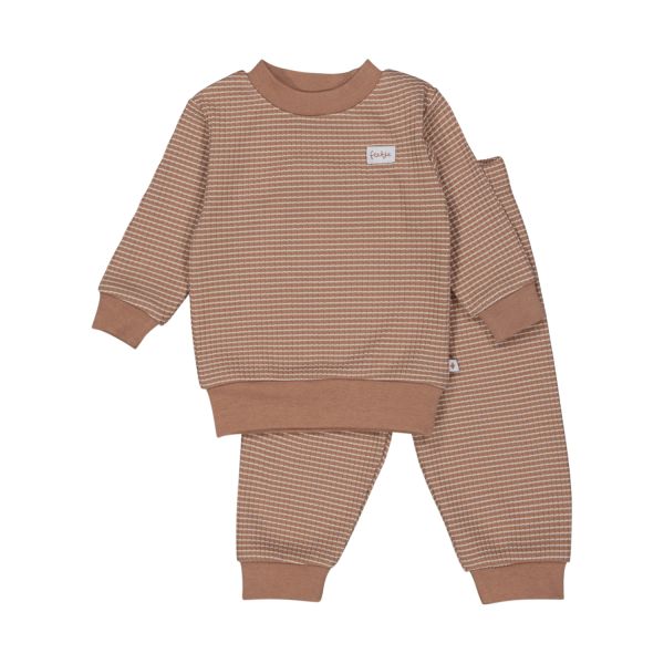 Feetje Wafel Pyjama - Maat 56 - Bruin Feetje Wafel Pyjama - Maat 56 - Bruin