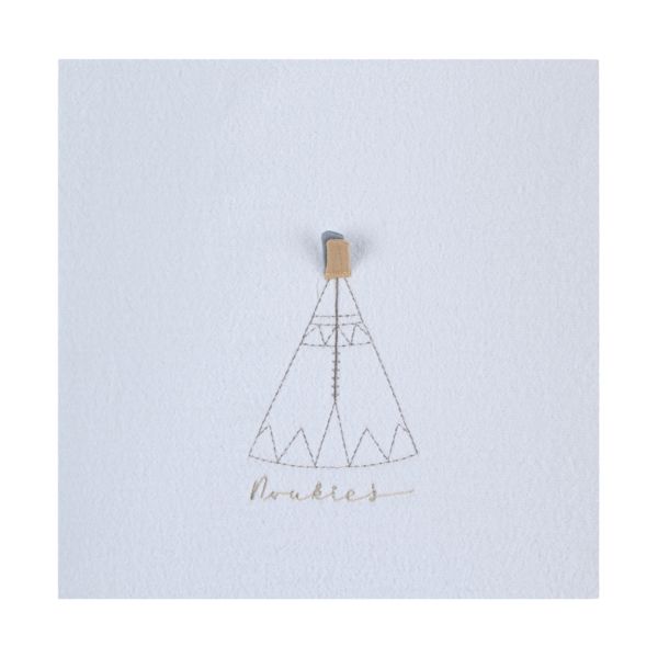 Noukie's Moon Feathers Aankleedkussenhoes - Wit
