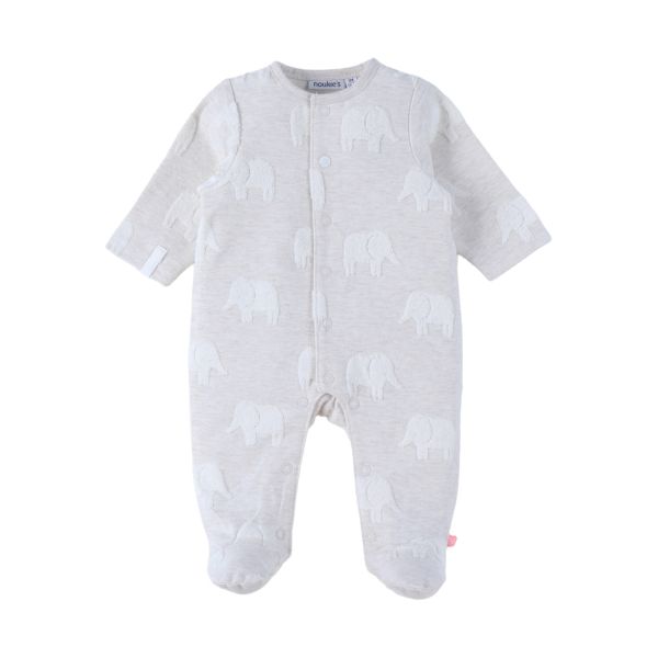 Noukie's Olifant Pyjama - Maat 44 - Jacquard - Grijs Noukie's Olifant Pyjama - Maat 44 - Jacquard - Grijs