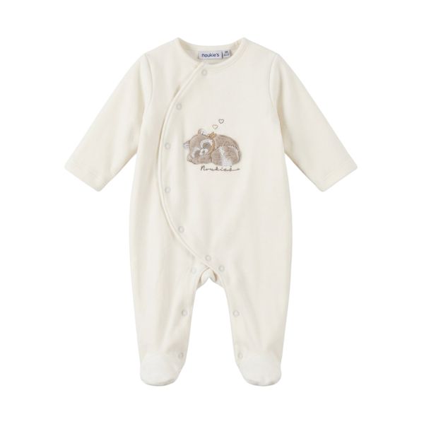 Noukie's Raku Pyjama - Maat 44 - Velours - Ecru Noukie's Raku Pyjama - Maat 44 - Velours - Ecru