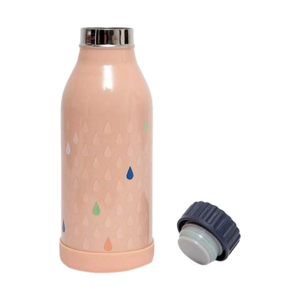 Petit Monkey RVS Thermosfles - Drops Peach - 350 ml
