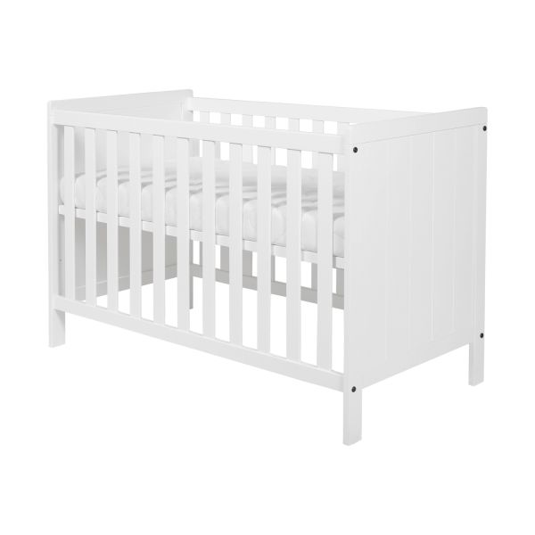 Europe Baby Ralph Ledikant 60 x 120 cm/Commode 3 Laden - Wit Europe Baby Ralph Ledikant 60 x 120 cm/Commode 3 Laden - Wit