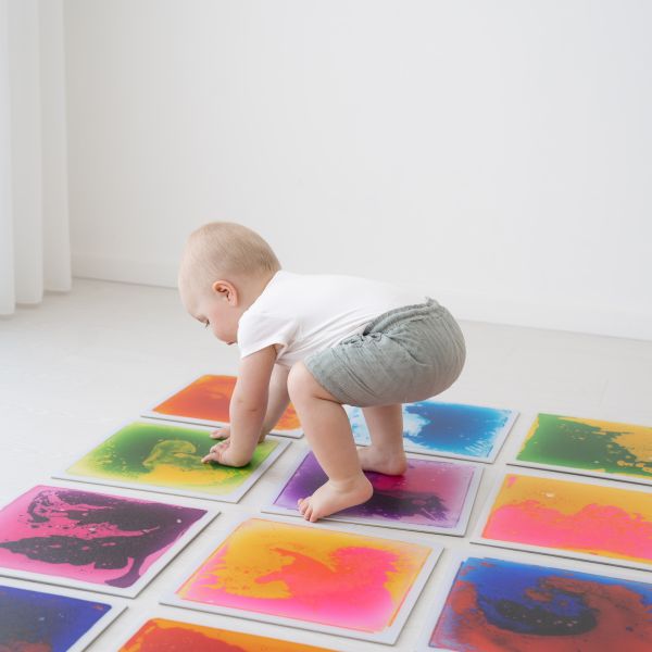 Sense2Play Sensorische Vloeistoftegels - 4 Stuks Sense2Play Sensorische Vloeistoftegels - 4 Stuks