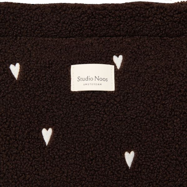 Studio Noos Teddy Hearts Luiertas - Chocolate Studio Noos Teddy Hearts Luiertas - Chocolate