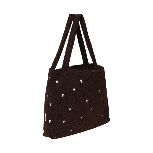 Studio Noos Teddy Mom Bag - Hearts Chocolate Studio Noos Teddy Mom Bag - Hearts Chocolate