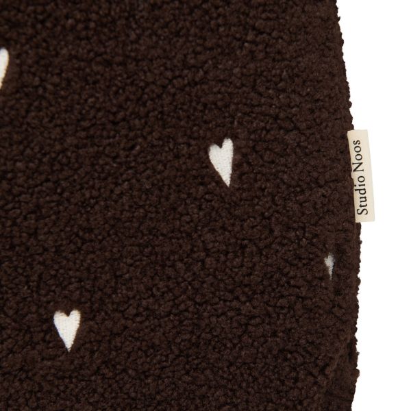 Studio Noos Teddy Mom Bag - Hearts Chocolate Studio Noos Teddy Mom Bag - Hearts Chocolate