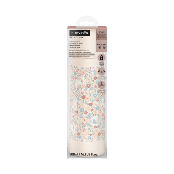 Suavinex Wonderland Thermo Fles - 500 ml - Liberty Beige Suavinex Wonderland Thermo Fles - 500 ml - Liberty Beige