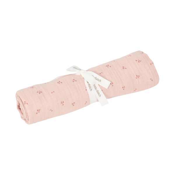 Little Dutch Pure Swaddle Doek - 120 x 120 cm - Tetra - Blossom Little Dutch Pure Swaddle Doek - 120 x 120 cm - Tetra - Blossom