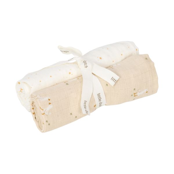 Little Dutch Little Goose Swaddle Doeken - 2 Stuks - 70 x 70 cm - Hydrofiel Little Dutch Little Goose Swaddle Doeken - 2 Stuks - 70 x 70 cm - Hydrofiel