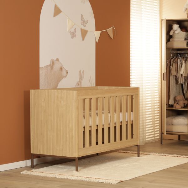 TWF Ledikant 60 x 120 + Commode 3 Laden 1 Deur + Hanglegkast - Java TWF Ledikant 60 x 120 + Commode 3 Laden 1 Deur + Hanglegkast - Java