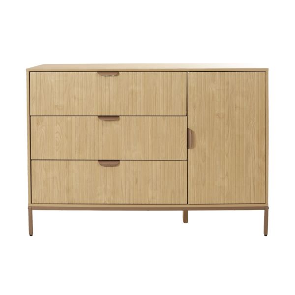 TWF Ledikant 60 x 120 + Commode 3 Laden 1 Deur + Hanglegkast - Java TWF Ledikant 60 x 120 + Commode 3 Laden 1 Deur + Hanglegkast - Java