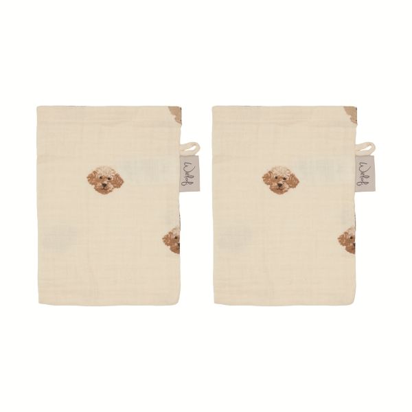 Witlof For Kids Little Doodle Hydrofiele Washand - 2 Stuks Witlof For Kids Little Doodle Hydrofiele Washand - 2 Stuks