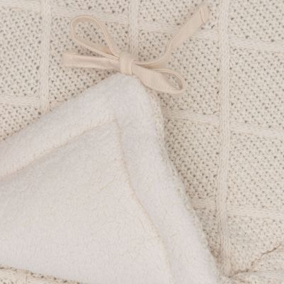 Jollein Check Knit parkbumper - 180 x 30 cm - Oatmeal Jollein Check Knit parkbumper - 180 x 30 cm - Oatmeal
