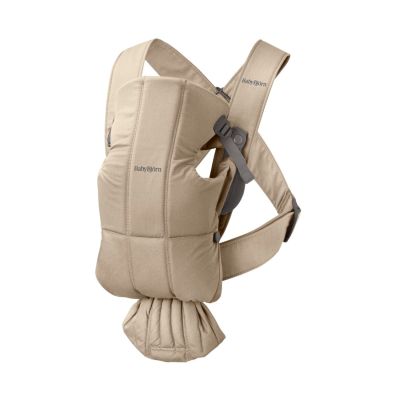 BabyBjörn Mini Draagzak - Geweven - Beige