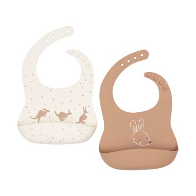Jollein Siliconen Slab - Kangaroots - 2 Stuks Jollein Siliconen Slab - Kangaroots - 2 Stuks