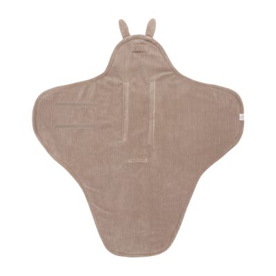 Jollein Wikkeldeken - Milky Coffee - Bunny Cloudy Rib Jollein Wikkeldeken - Milky Coffee - Bunny Cloudy Rib