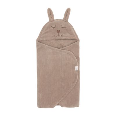 Jollein Wikkeldeken - Milky Coffee - Bunny Cloudy Rib Jollein Wikkeldeken - Milky Coffee - Bunny Cloudy Rib