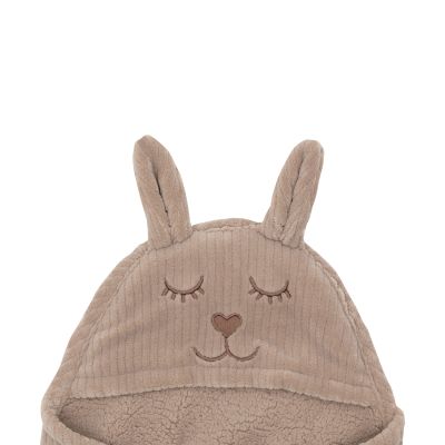 Jollein Wikkeldeken - Milky Coffee - Bunny Cloudy Rib Jollein Wikkeldeken - Milky Coffee - Bunny Cloudy Rib