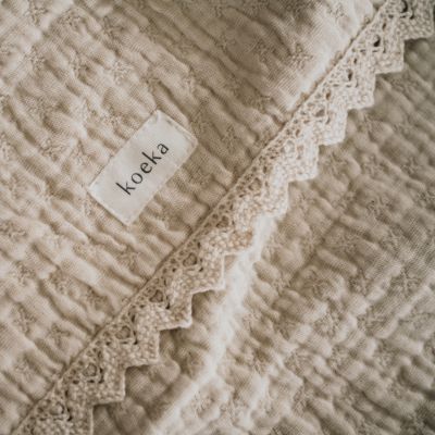 Koeka Wiegdeken Lace Elba Natural 75 x 100 cm Koeka Wiegdeken Lace Elba Natural 75 x 100 cm