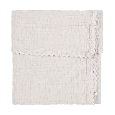 Koeka Elba Ledikantdeken Lace - 100 x 150 cm - Stone
