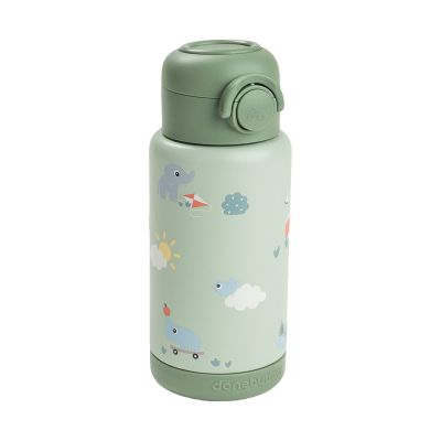 Done By Deer Thermos Drinkfles Rietje - 340 ml - Playground - Green Done By Deer Thermos Drinkfles Rietje - 340 ml - Playground - Green