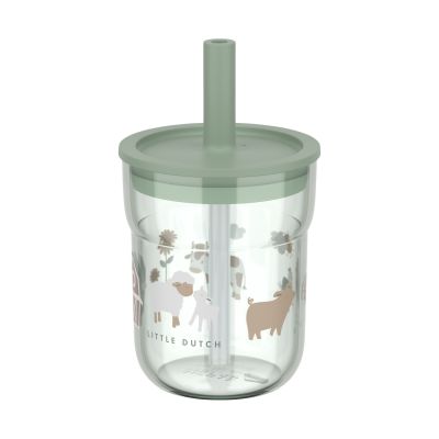 Mepal X Little Dutch Kinderglas Met Rietje Mio - 250 ml 