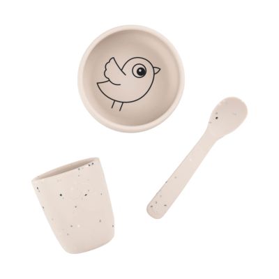 Done By Deer Birdee First Meal Set - 3 Delig - Silicone - Sand Done By Deer Birdee First Meal Set - 3 Delig - Silicone - Sand