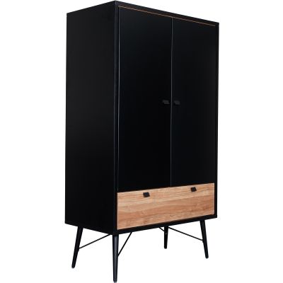 TWF Hanglegkast 2-deurs Retro Black TWF Hanglegkast 2-deurs Retro Black