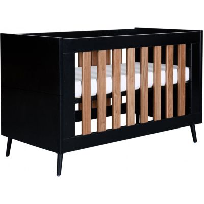 TWF Ledikant 70 x 140 (+juniorzijde) - Commode - Hanglegkast 2-deurs Retro Black TWF Ledikant 70 x 140 (+juniorzijde) - Commode - Hanglegkast 2-deurs Retro Black