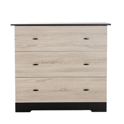 Interbaby Ledikant 70 x 140 Incl. Juniorzijden - Commode 3 laden Basalt