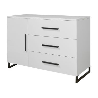 TWF Ledikant 60 x 120 - Commode XL 3 Laden/1 Deur Torino TWF Ledikant 60 x 120 - Commode XL 3 Laden/1 Deur Torino