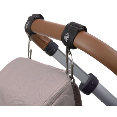 Lässig Stroller Hooks Met Karabijnhaak Black 2-Pack