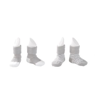 KipKep Blijf-Sokjes - 6-12 Mnd - 2-Pack - Silver Grey KipKep Blijf-Sokjes - 6-12 Mnd - 2-Pack - Silver Grey