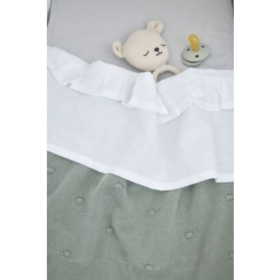 Meyco Wieglaken Ruffle White 75 x 100 cm Meyco Wieglaken Ruffle White 75 x 100 cm