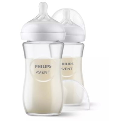Philips Avent Fles Glas Natural Response 240ml (2 stuks) Philips Avent Fles Glas Natural Response 240ml (2 stuks)