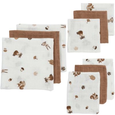 Meyco Starterset tetra Forest Animals Toffee 9-Pack Meyco Starterset tetra Forest Animals Toffee 9-Pack
