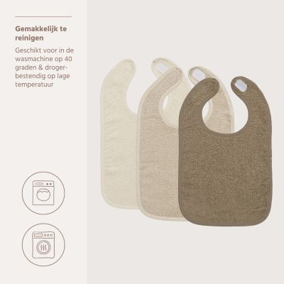 Meyco Slab - Badstof - Natural/Soft Sand/Taupe - 3-pack Meyco Slab - Badstof - Natural/Soft Sand/Taupe - 3-pack
