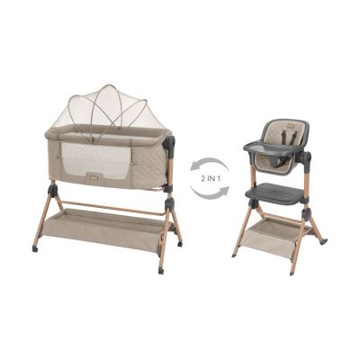 Kikkaboo 2-In-1 Sidesleeper + Kinderstoel Sleat Me Beige Kikkaboo 2-In-1 Sidesleeper + Kinderstoel Sleat Me Beige
