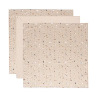 Bebe-Jou Steppe Hydrofiel Doek  -70x70 cm - 3 Stuks
