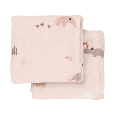 Done By Deer Playground Multidoek - 2-Pack - Tetra - Powder Done By Deer Playground Multidoek - 2-Pack - Tetra - Powder