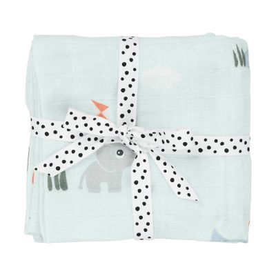 Done By Deer Playground Multidoek - 2-Pack - Tetra - Blue